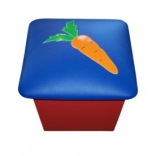 «Пуфик с аппликацией»  морковь