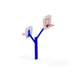 Баскетбольный щит (2 шт)  с кольцом  на стойке 