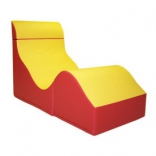 "Кресло-куб" красно-желтый 2
