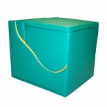"Кресло-куб" зелено-желтый
