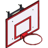 Баскетбольный щит с кольцом с сеткой (влагостойкая фанера)