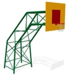 Баскетбольный щит  с кольцом  на стойке 