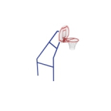 Баскетбольный щит с кольцом   на стойке 