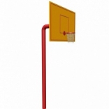 Баскетбольная стойка со щитом с кольцом с сеткой 