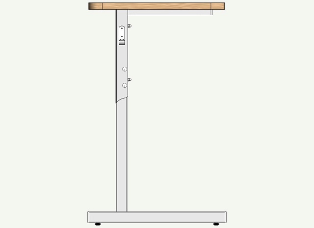 Стол ученический  с перфорацией 1-местный регулируемый по высоте